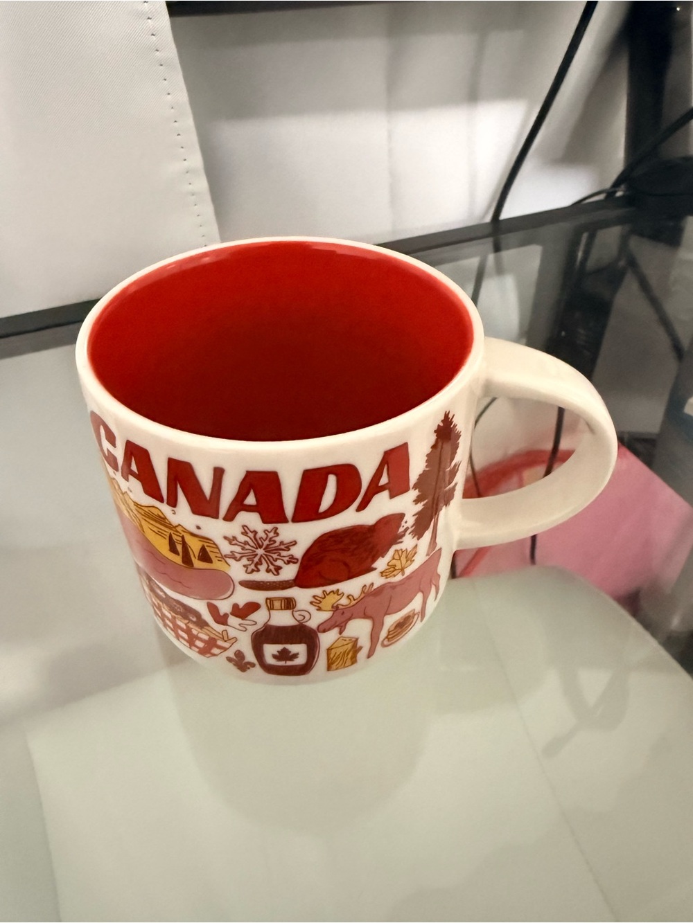 Starbucks White and Red CANADA Ceramic Mug